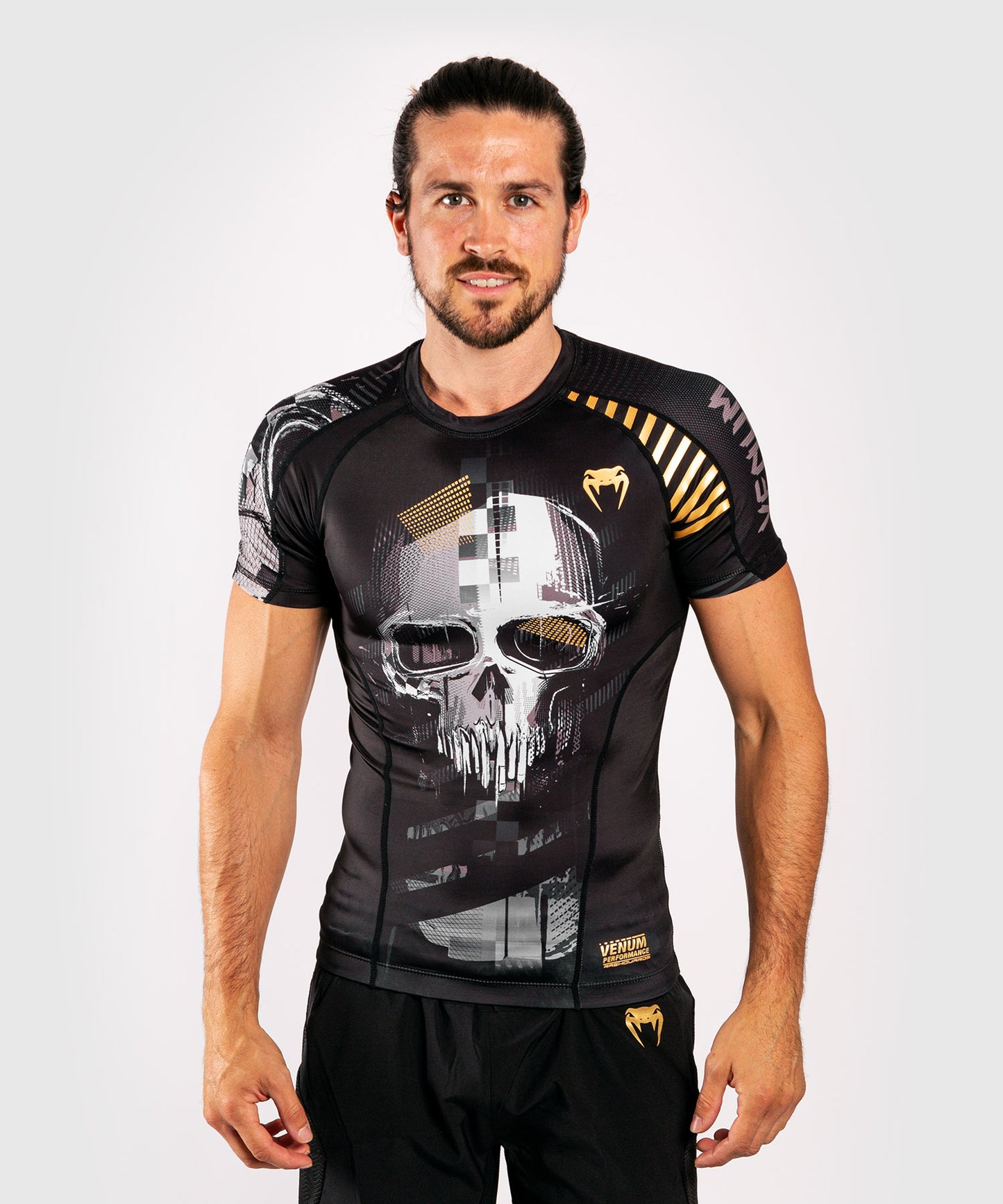 Rashguard Venum Skull - maniche corte - Nero
