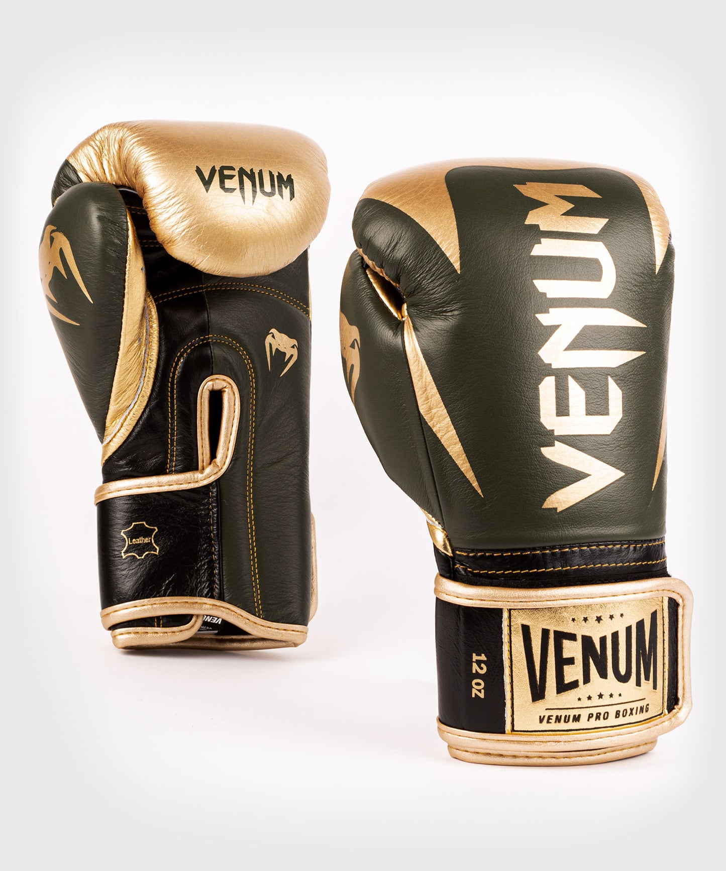 Guantoni da boxe professionali Venum Hammer – Velcro - Cachi/Oro