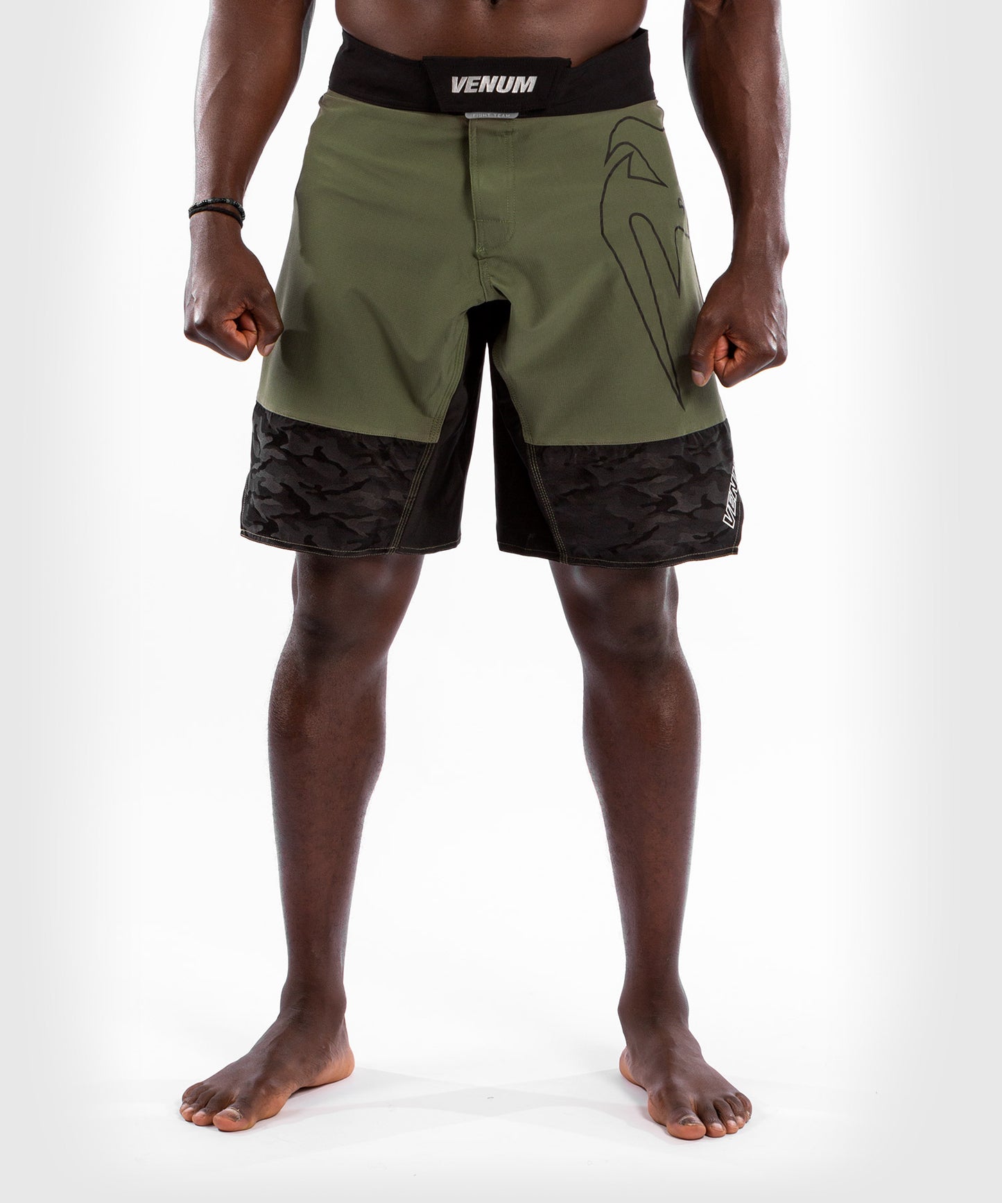 Pantaloncini da combattimento Venum LIGHT 4.0 - Kaki/Argento