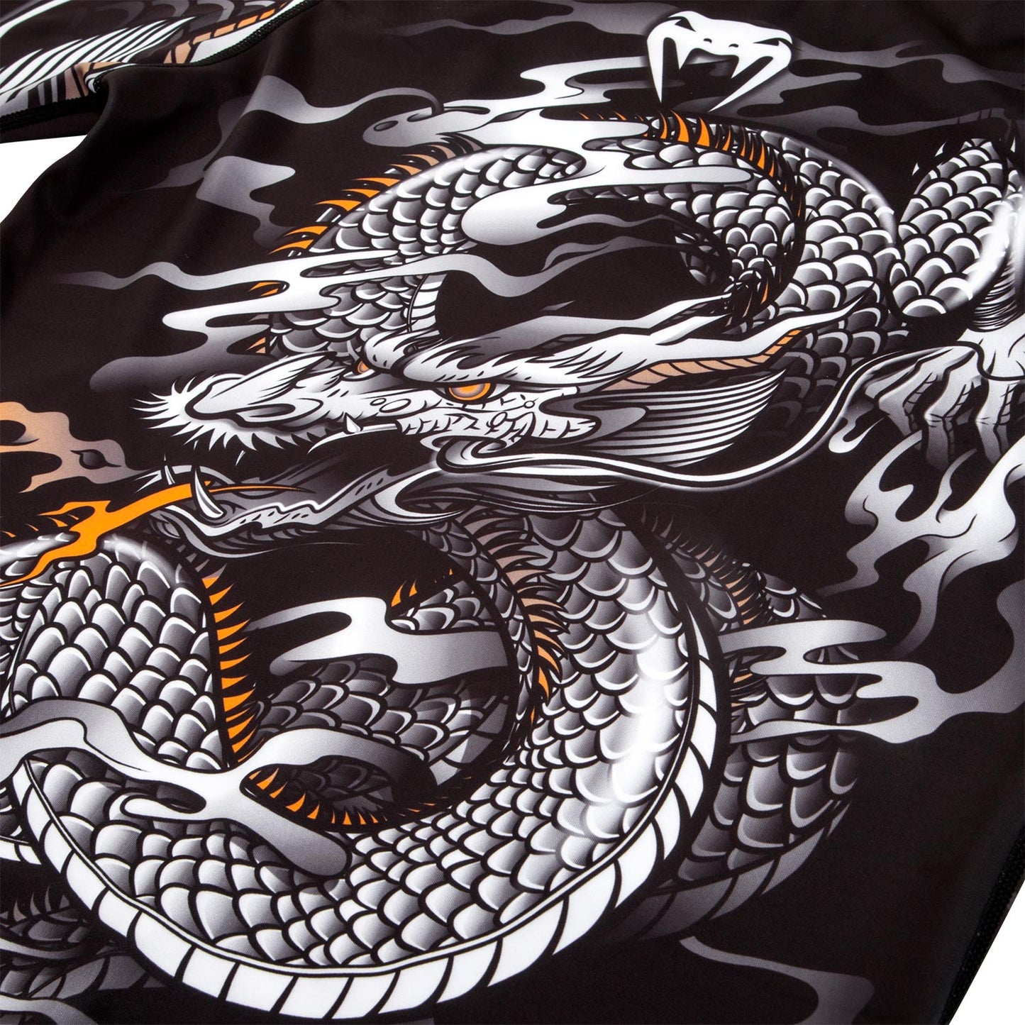 Flight Rashguard Venum Dragon's Flight - Maniche lunghe - Nero/Bianco