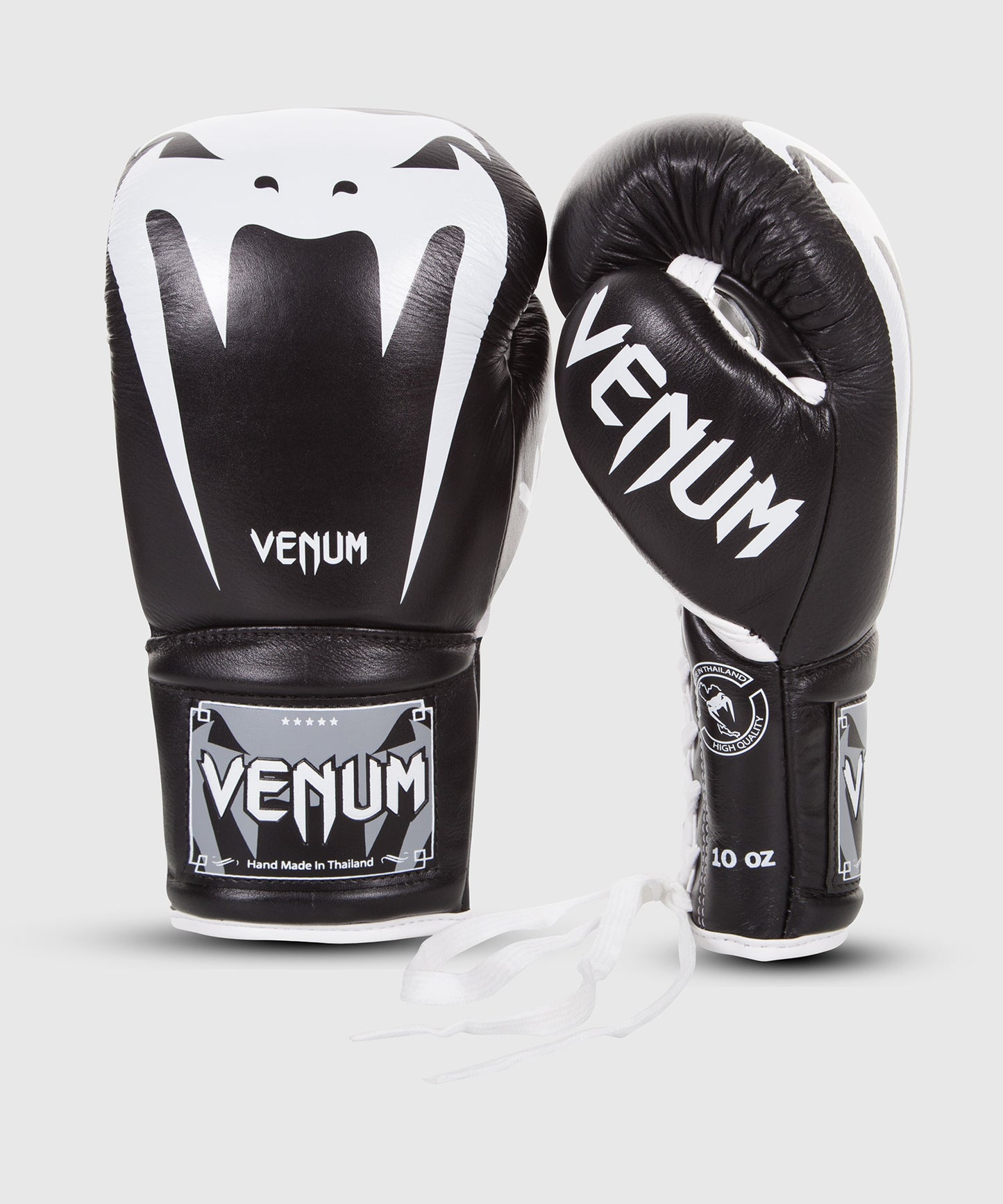 Guantoni da boxe Giant 3.0 Venum - Pelle nappa - con lacci - Nero