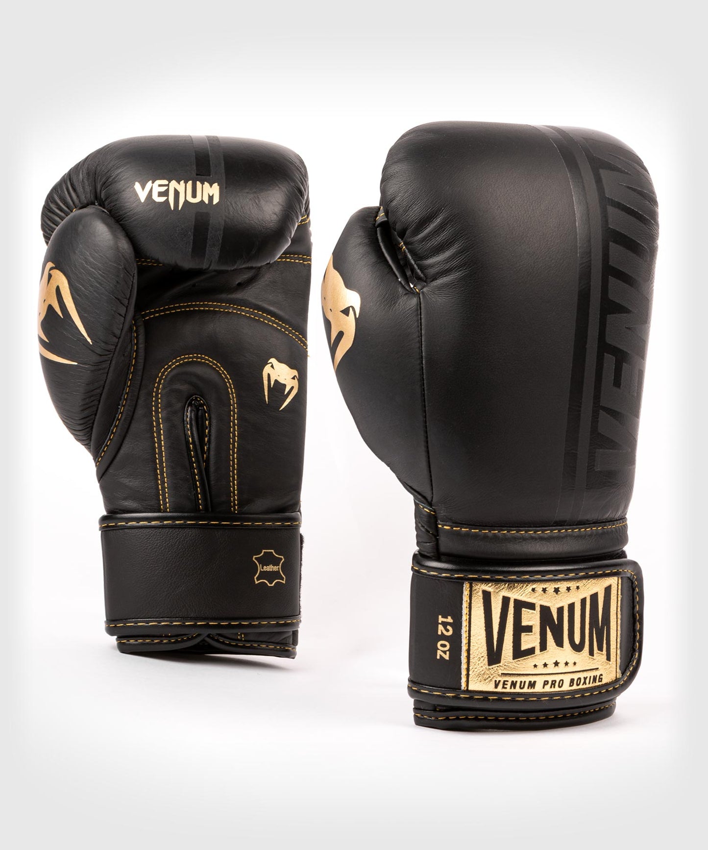 Guantoni da boxe professionali Venum Shield – Velcro - Nero/Nero-Oro