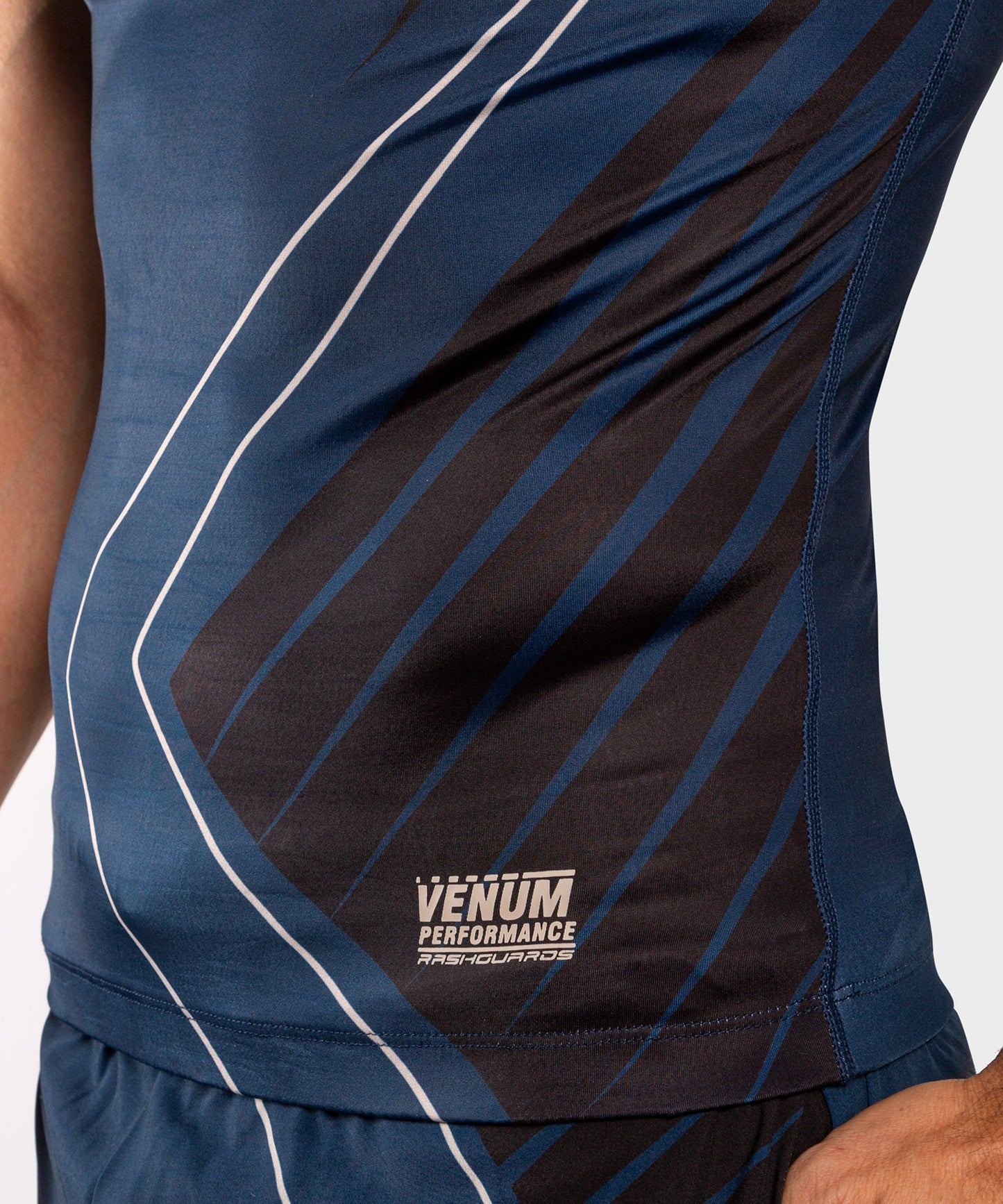 Rashguard Venum Contender 5.0 - maniche corte - Marina/Sabbia