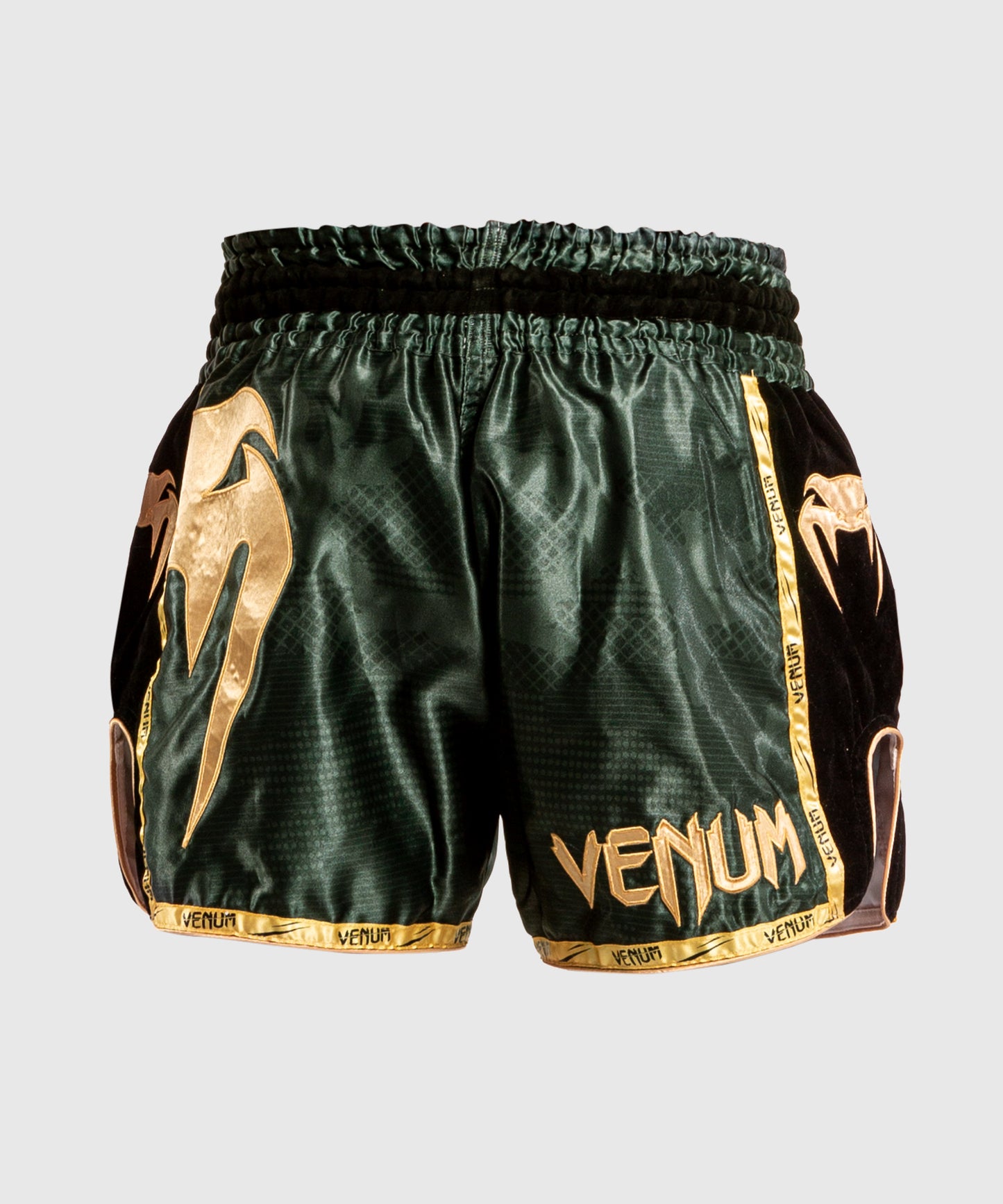 Pantaloncini da Muay Thai Venum Giant Camo - Cachi/Oro