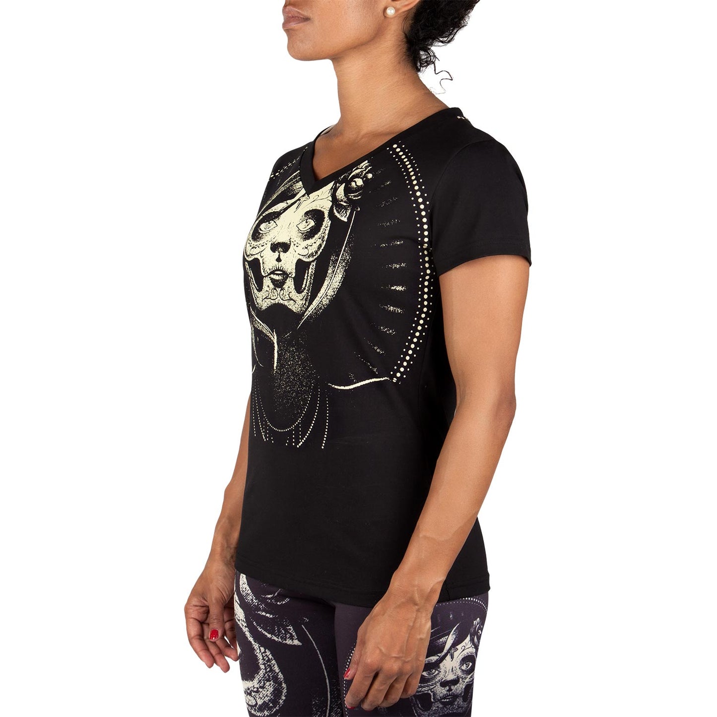 T-shirt Santa Muerte Venum - Nero/Giallo - Per Donne