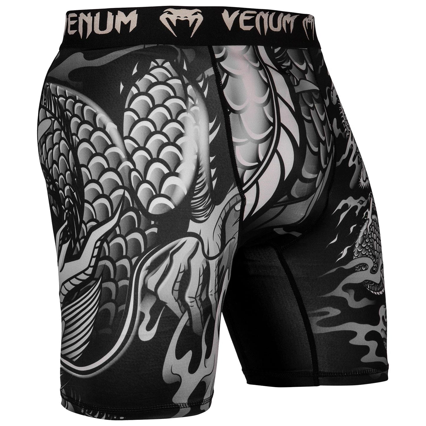Pantaloncini a compressione Venum Dragon's Flight - Nero/Sabbia