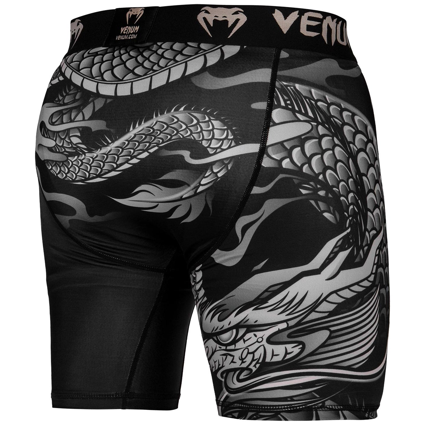 Pantaloncini a compressione Venum Dragon's Flight - Nero/Sabbia
