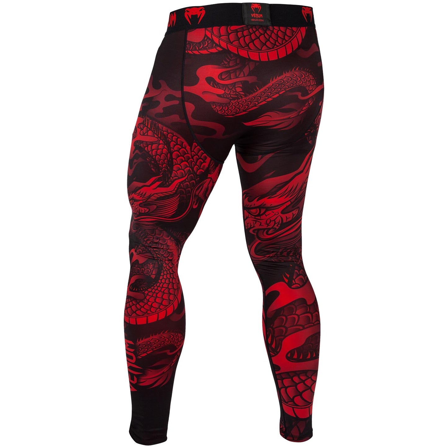 Pantaloni a compressione Venum Dragon's Flight - Nero/Rosso