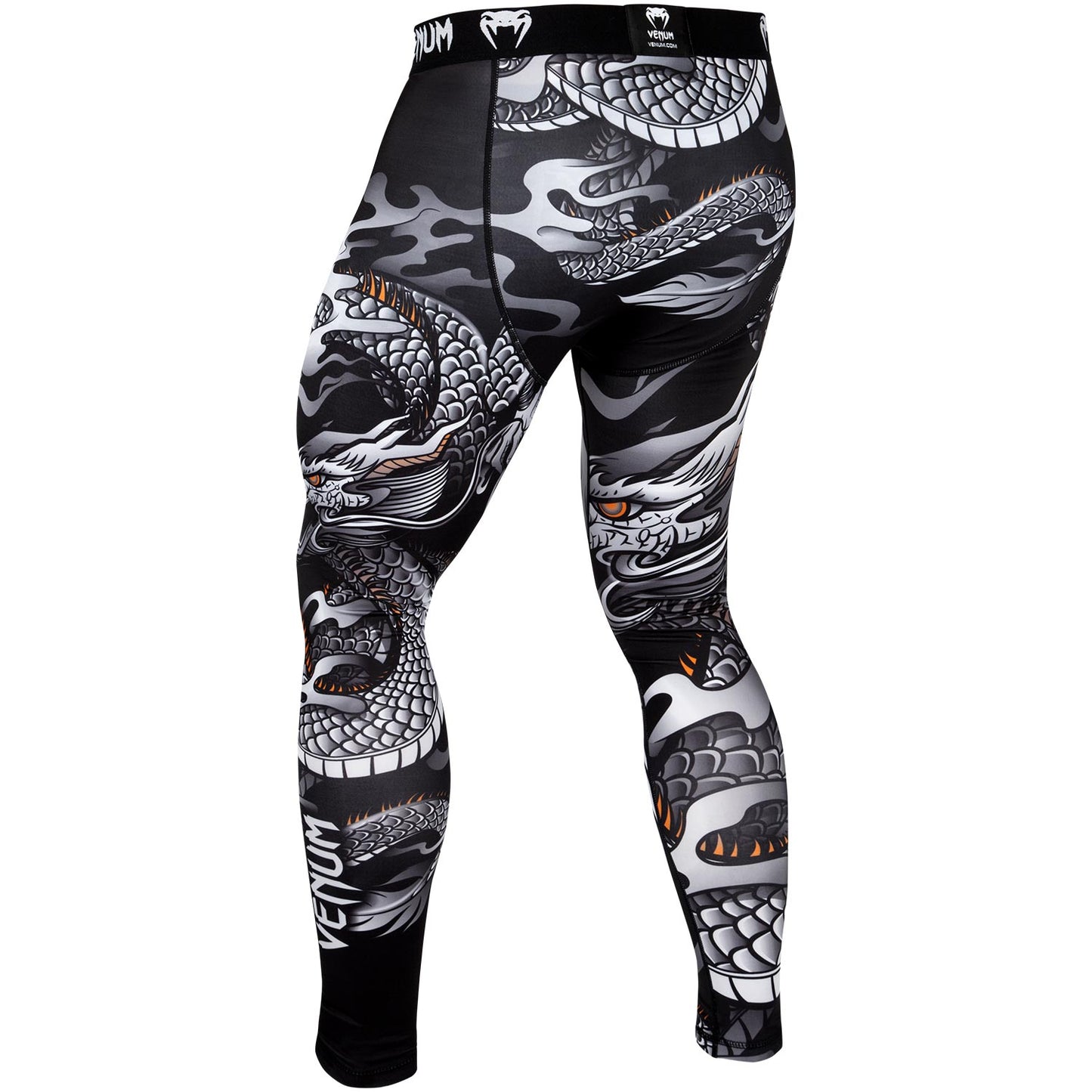 Pantaloni a compressione Venum Dragon's Flight - Nero/Bianco