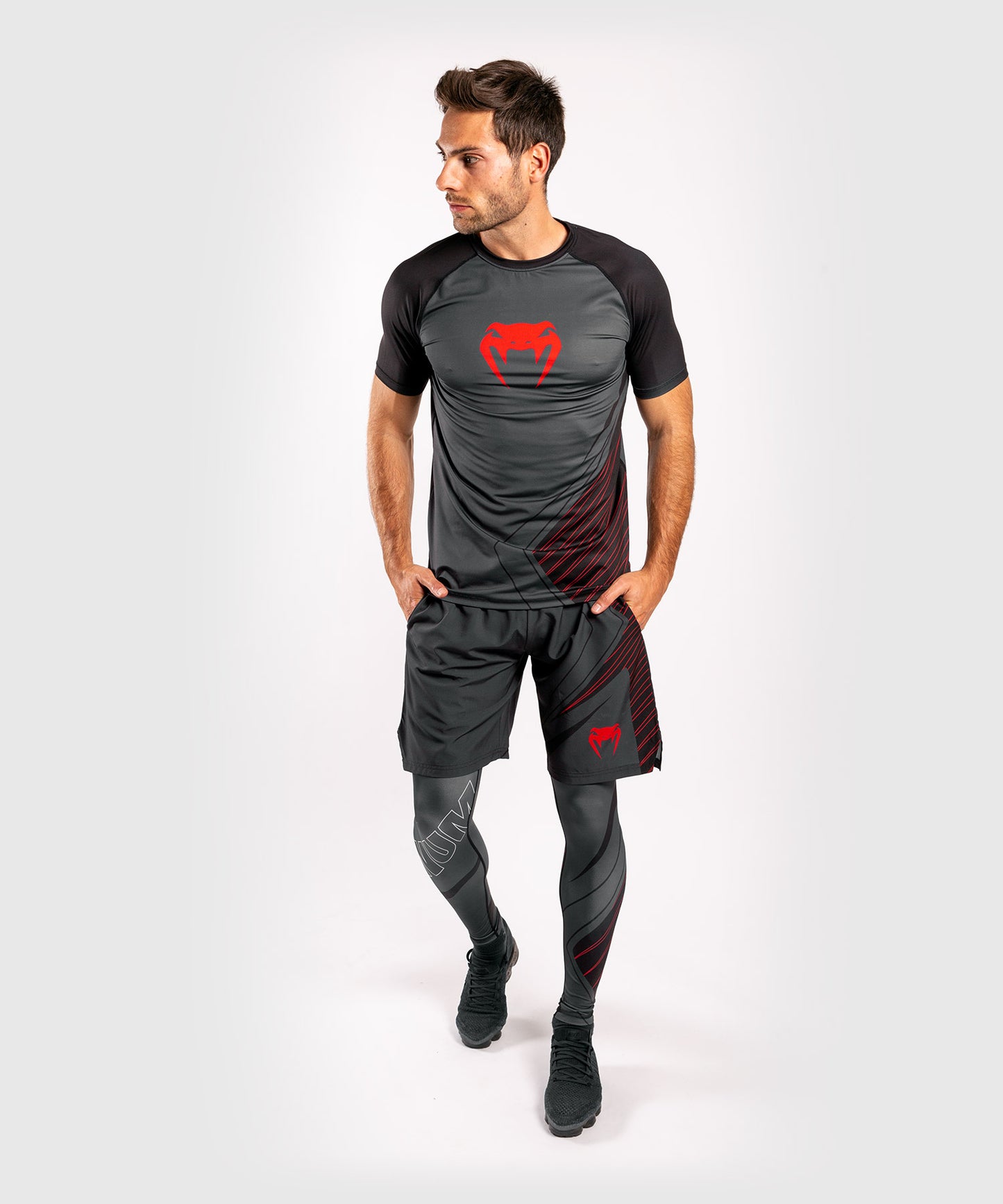 T-shirt Venum Contender 5.0 Dry-Tech - Nero/Rosso