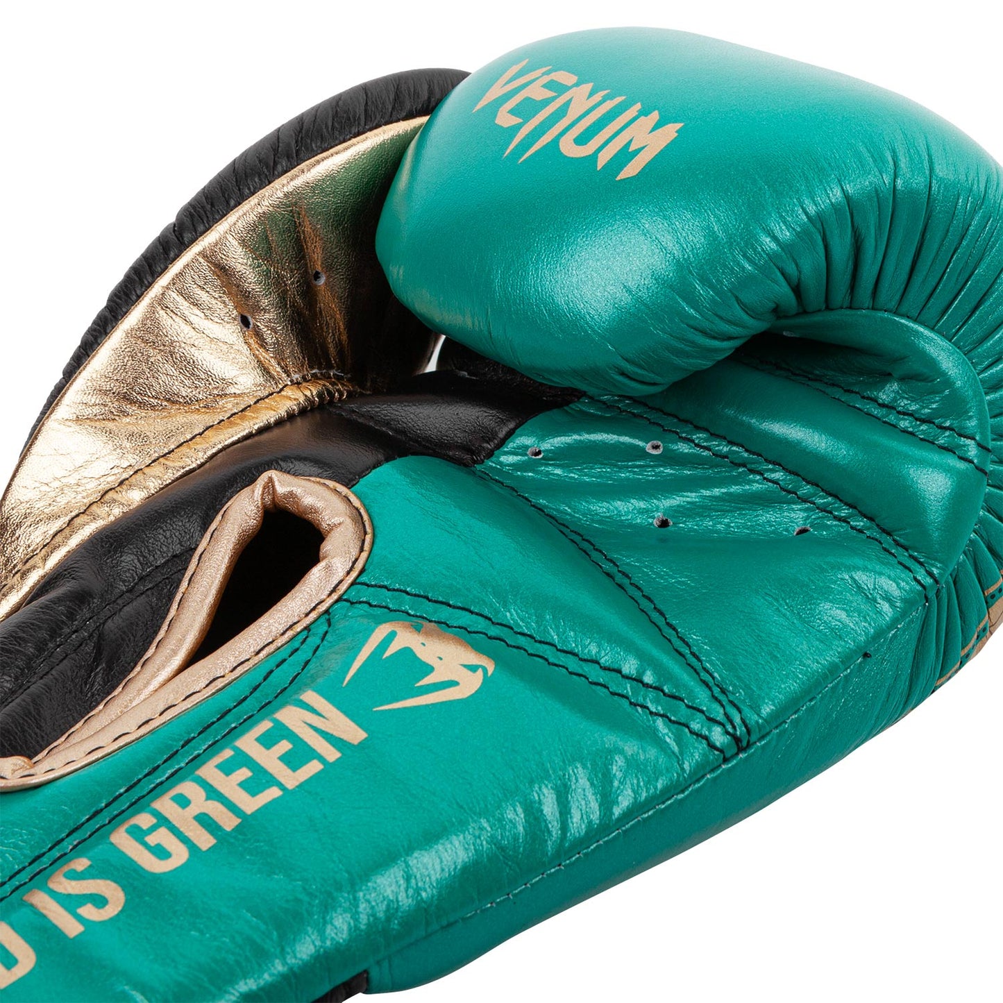 Guantoni da boxe professionali Venum Giant 2.0 - Edizione limitata WBC - Velcro - Verde metallizzato/Oro