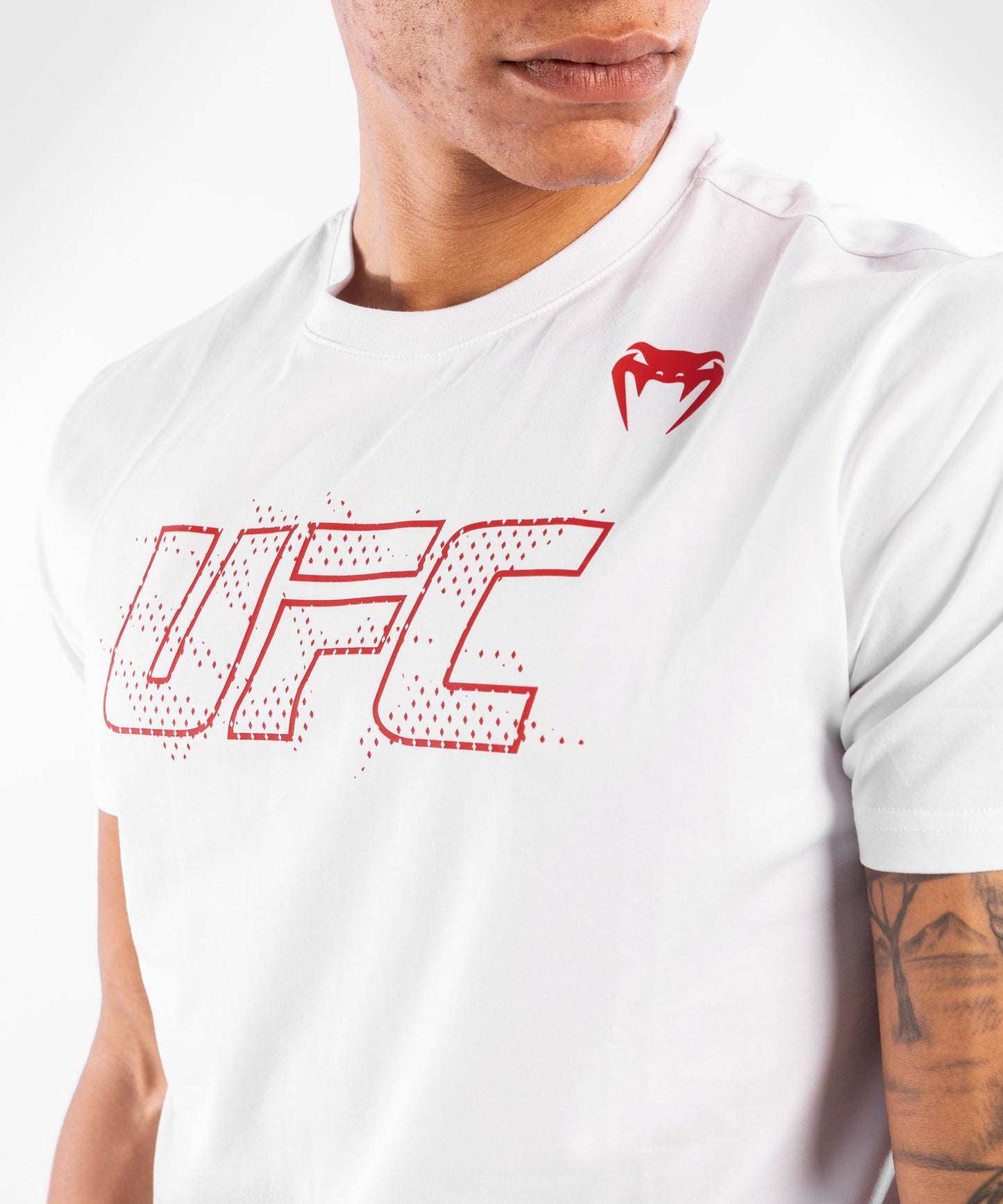 Maglia in Cotone a Maniche Corte Uomo UFC Venum Authentic Fight Week - Bianco