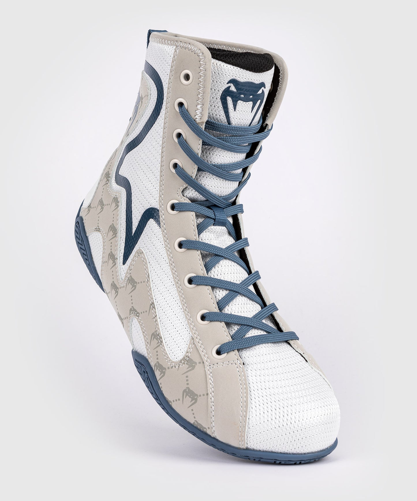 SCARPE DA BOXE VENUM ELITE EVO MONOGRAM – BIANCHE/BLU