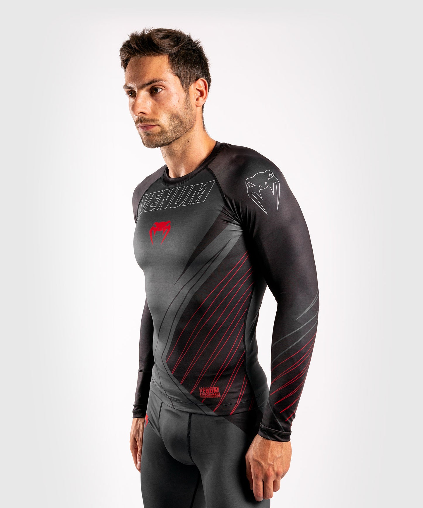Rashguard Venum Contender 5.0 - maniche lunghe - Nero/Rosso