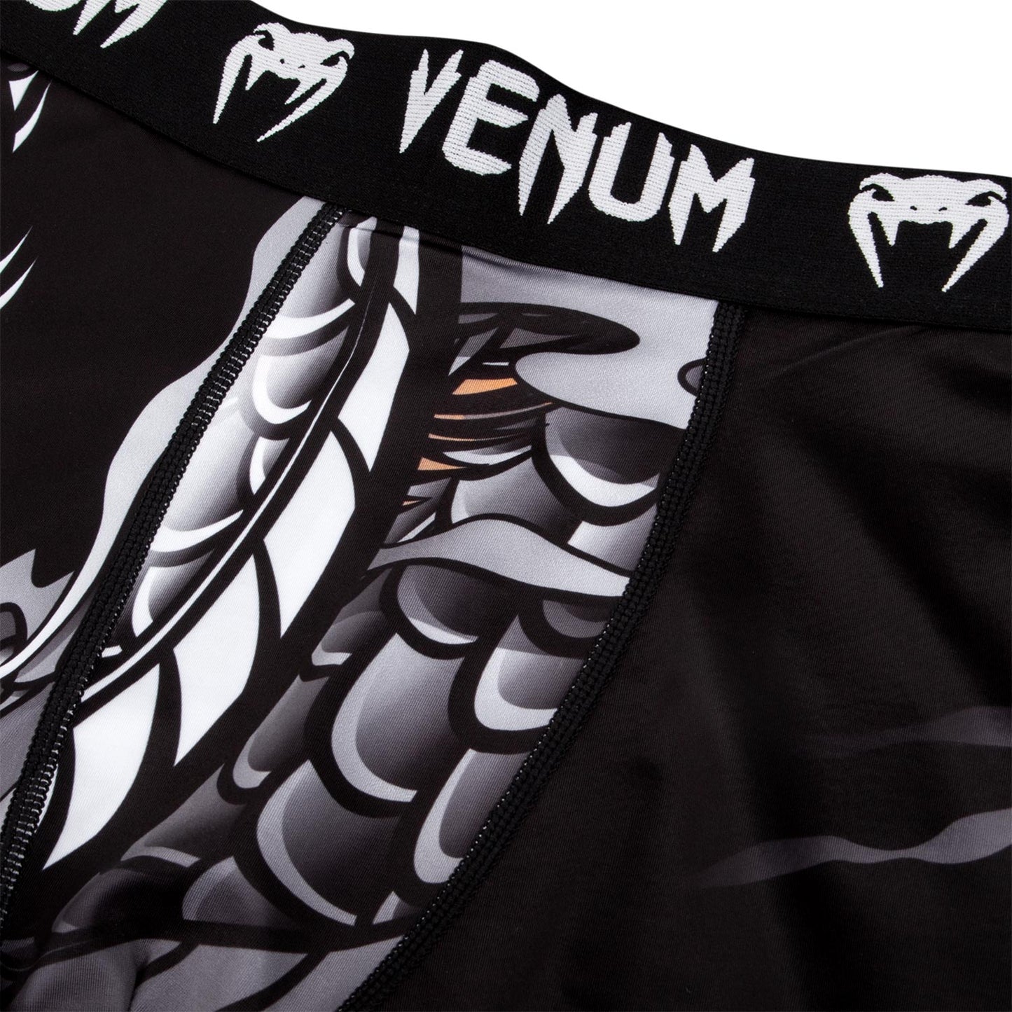 Pantaloni a compressione Venum Dragon's Flight - Nero/Bianco