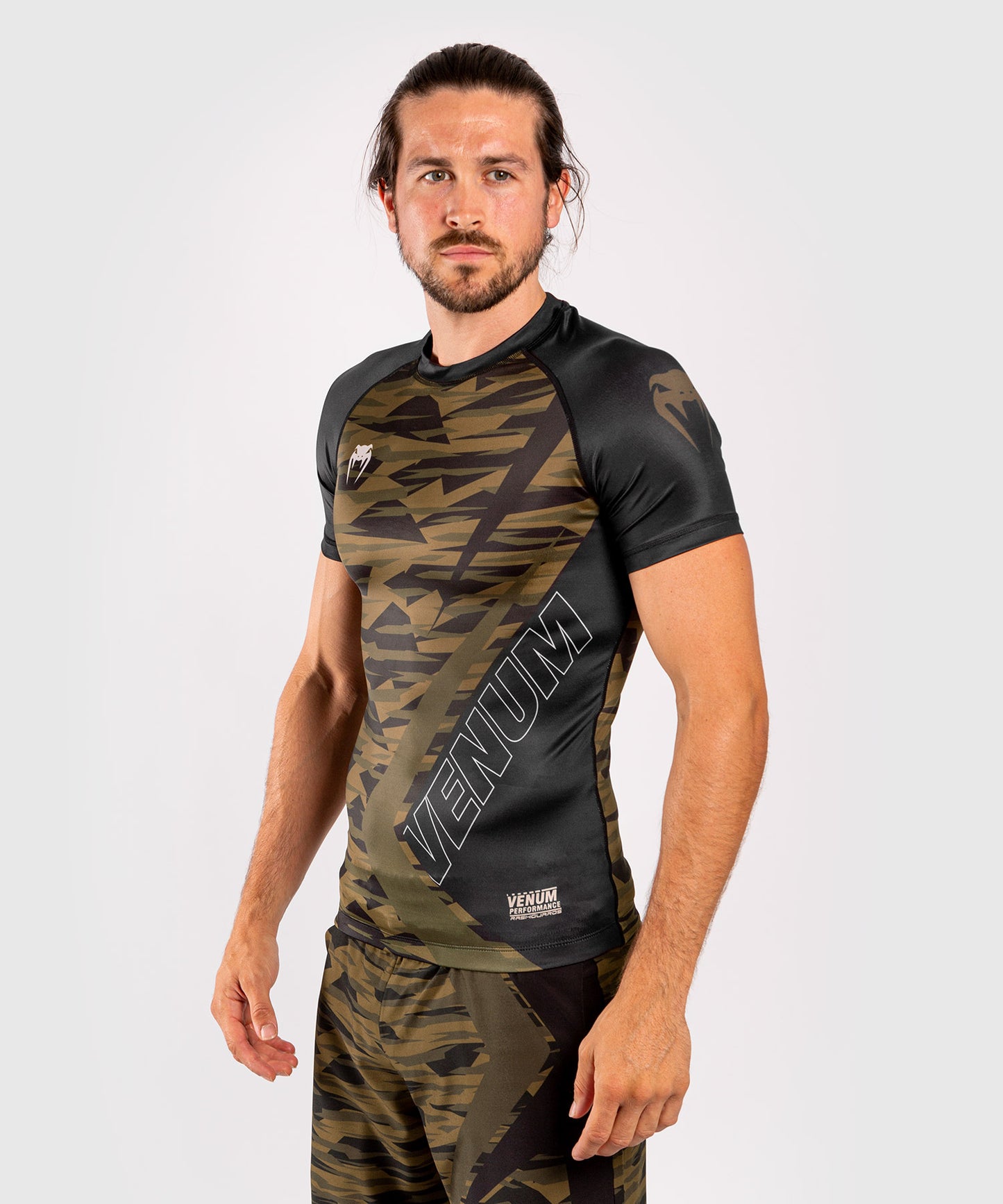 Rashguard Venum Contender 5.0 - maniche corte - Camo cachi