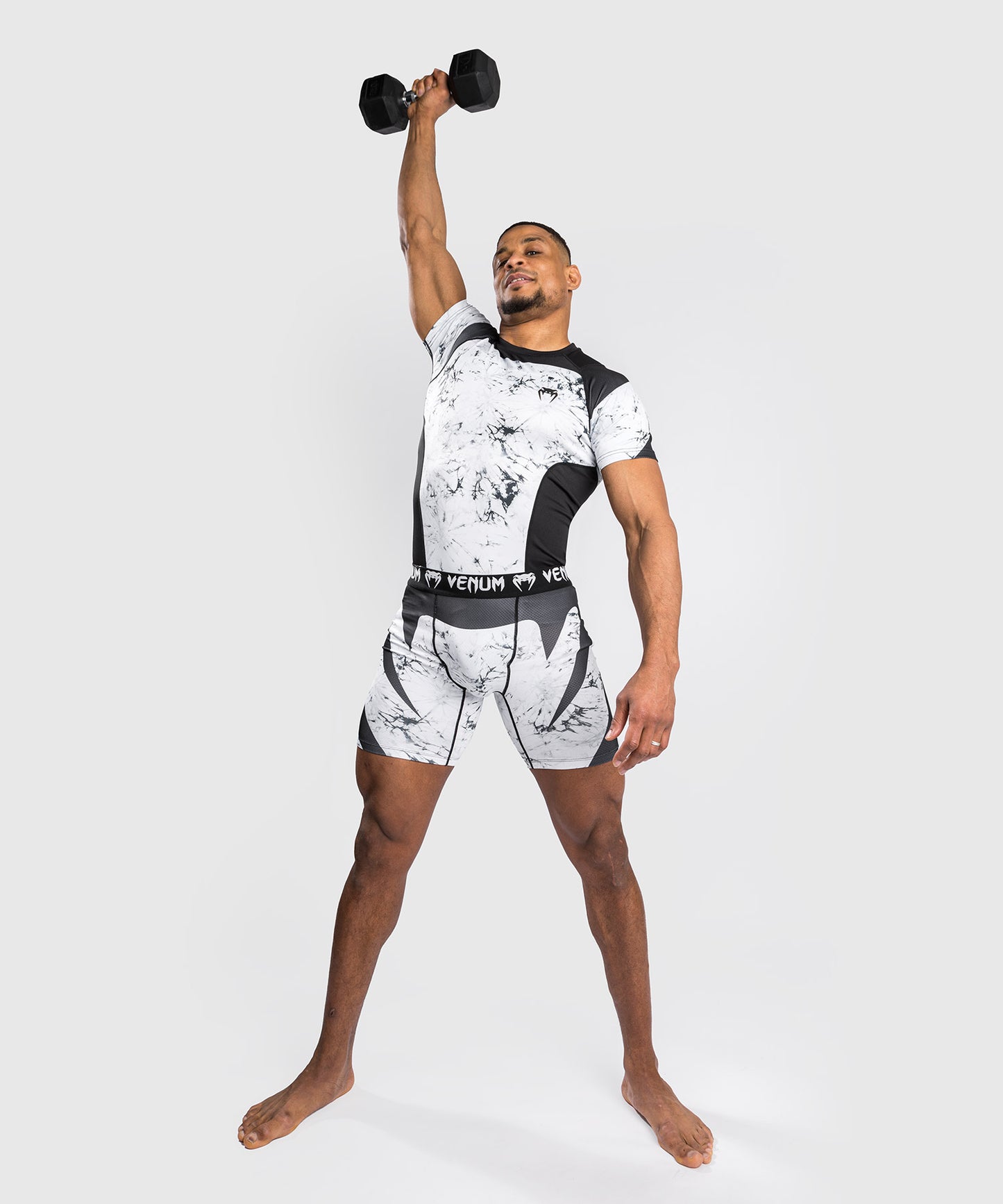 T-shirt a compressione Venum G-Fit Marble - Maniche corte - Marmo
