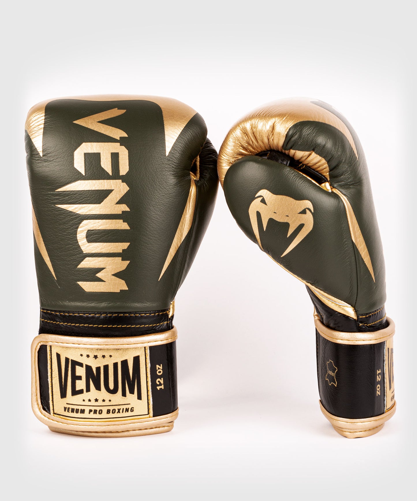 Guantoni da boxe professionali Venum Hammer – Velcro - Cachi/Oro