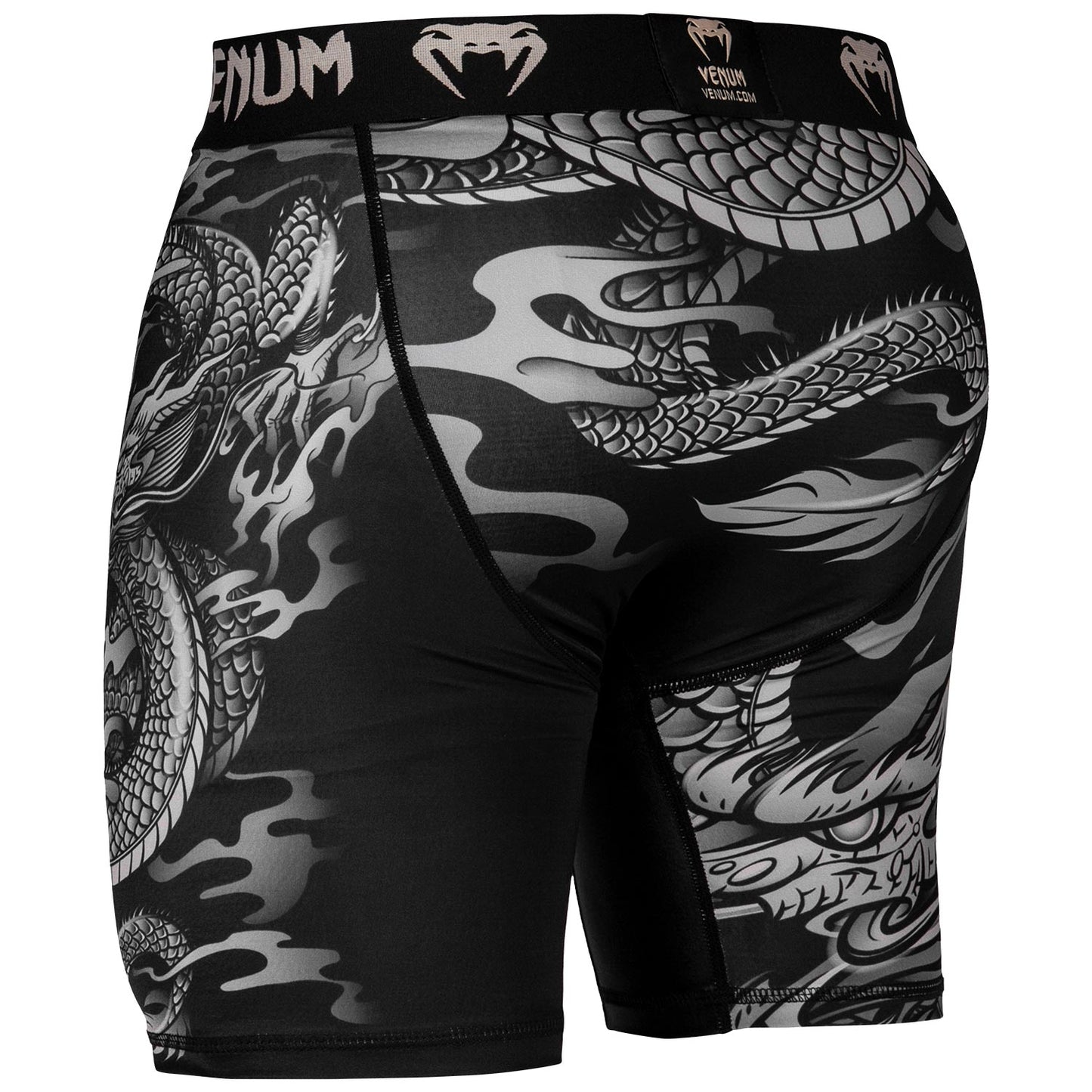 Pantaloncini a compressione Venum Dragon's Flight - Nero/Sabbia