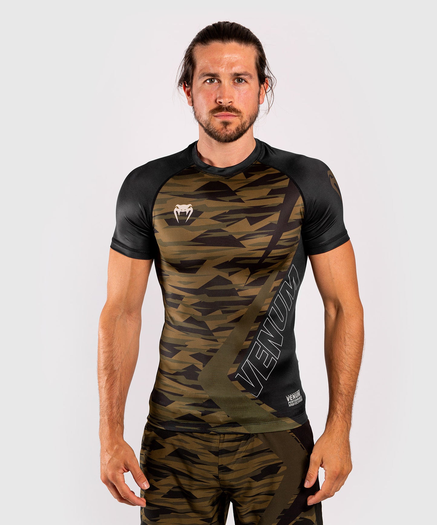 Rashguard Venum Contender 5.0 - maniche corte - Camo cachi