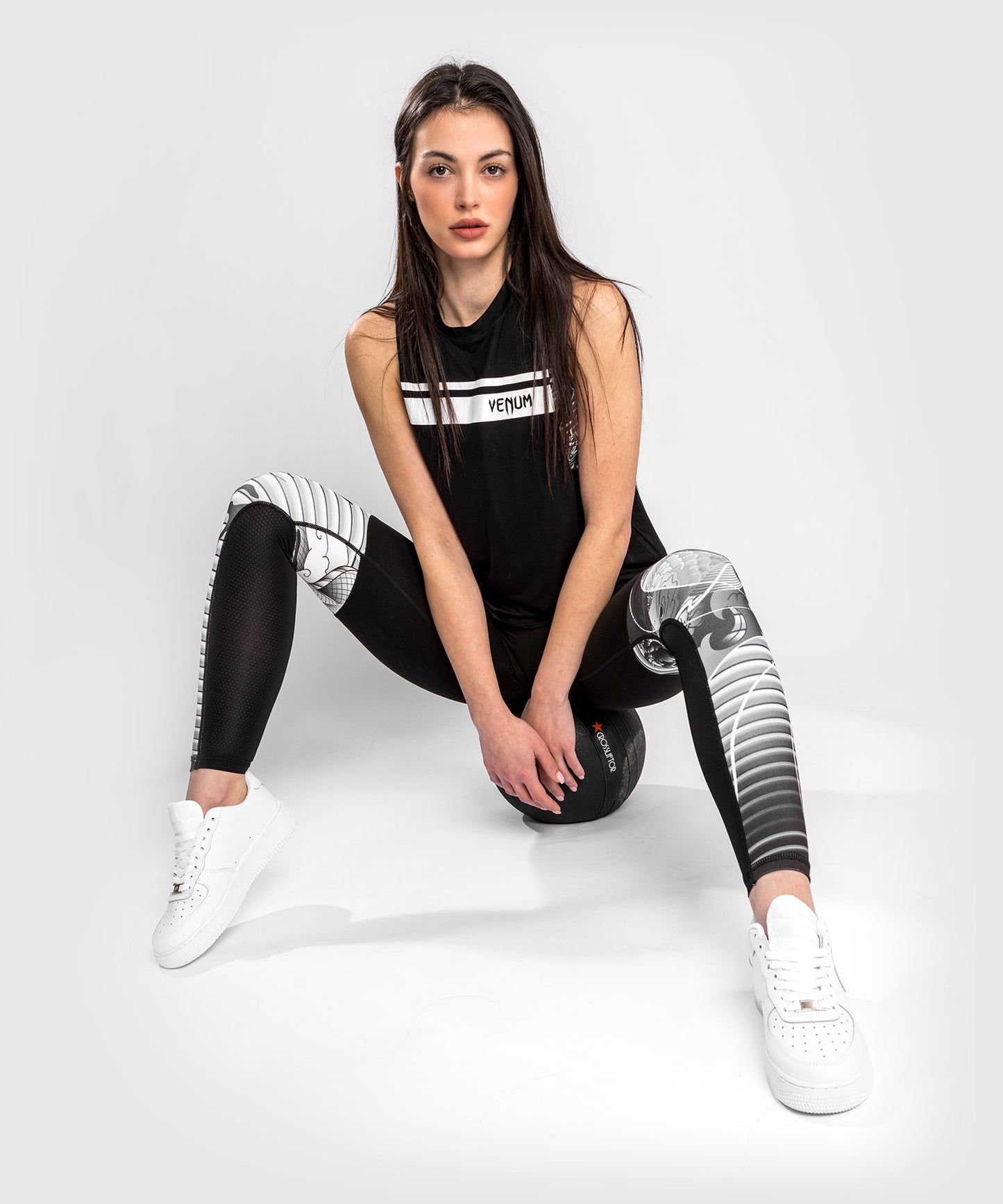 Legging Venum YK21 - Nero/Bianco