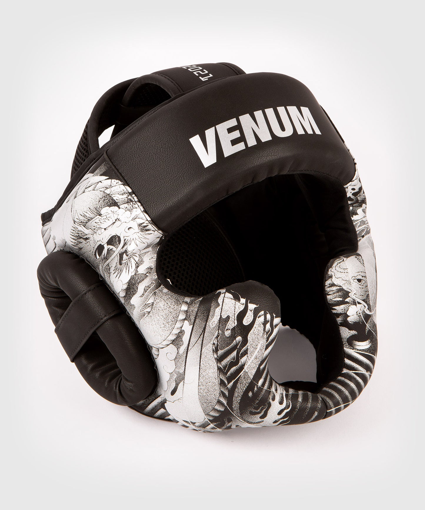 Casco da boxe Venum YKZ21 - Nero/Argento