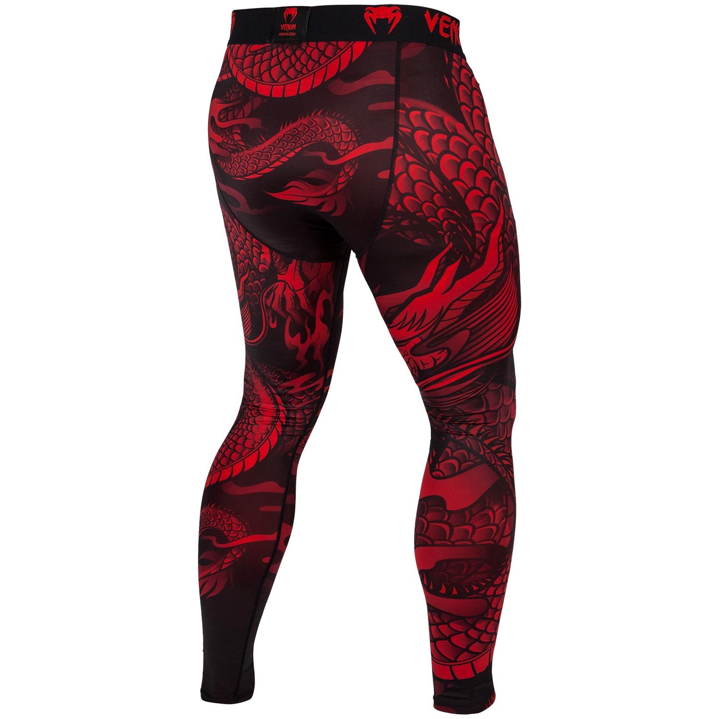 Pantaloni a compressione Venum Dragon's Flight - Nero/Rosso
