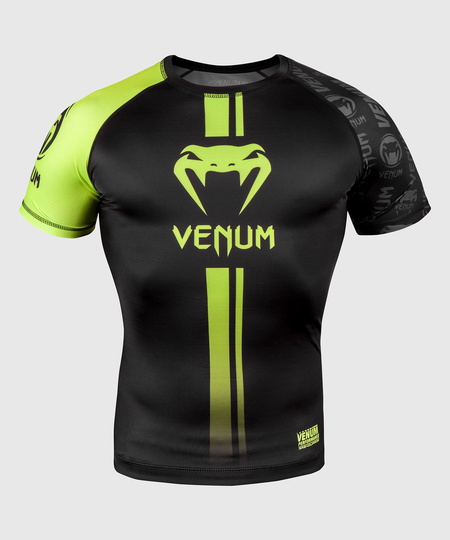 Rashguard Venum Logos - Maniche corte - Nero/Giallo neo