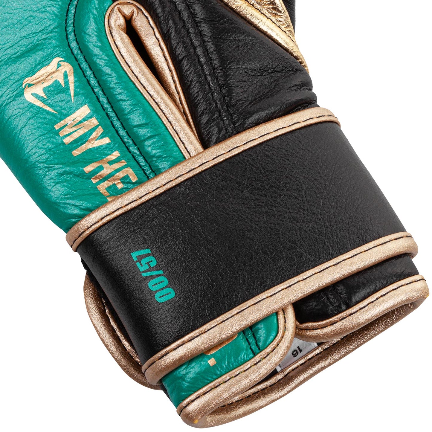 Guantoni da boxe professionali Venum Shield – Edizione limitata WBC - Velcro - Verde metallizzato/Oro