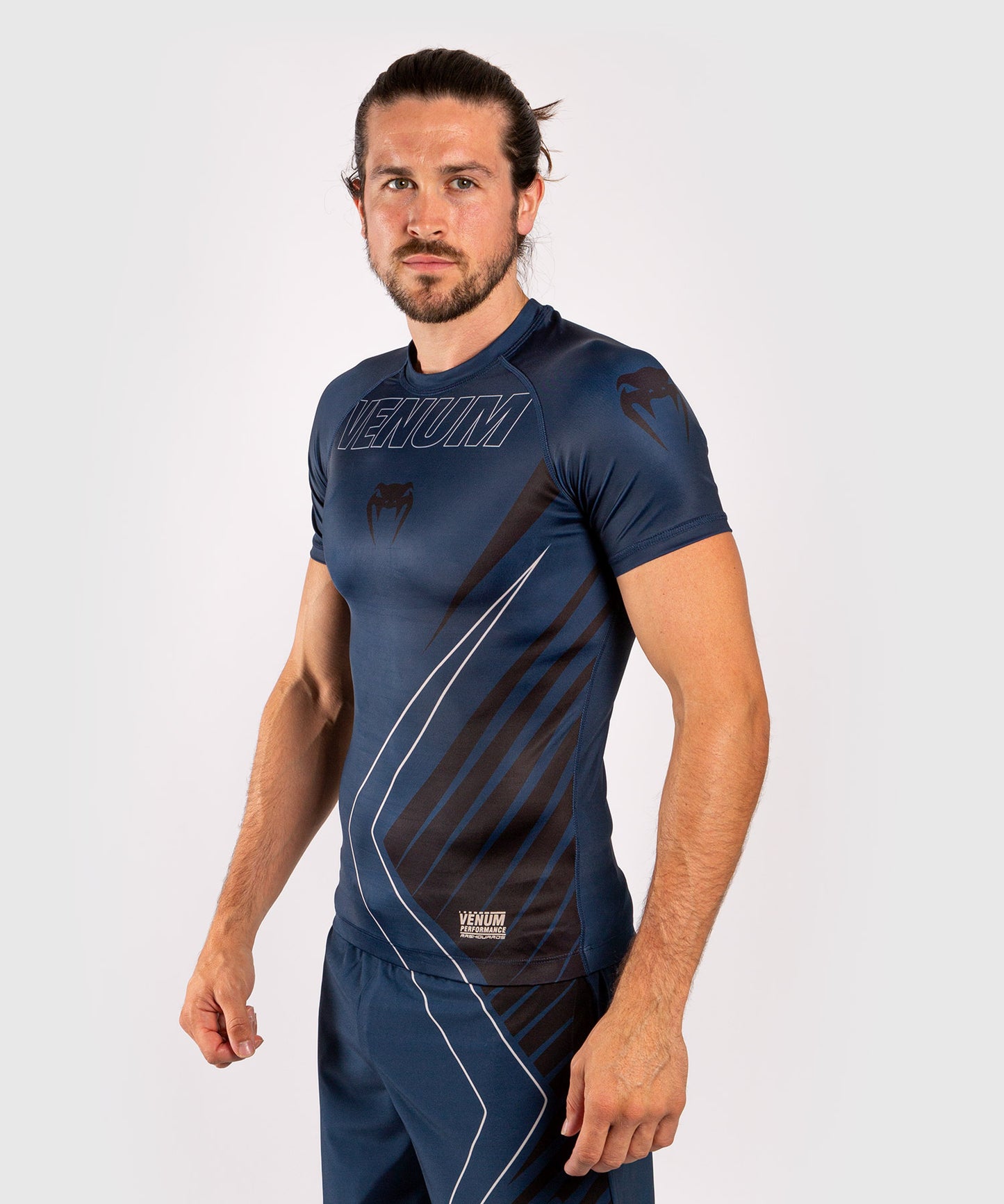 Rashguard Venum Contender 5.0 - maniche corte - Marina/Sabbia