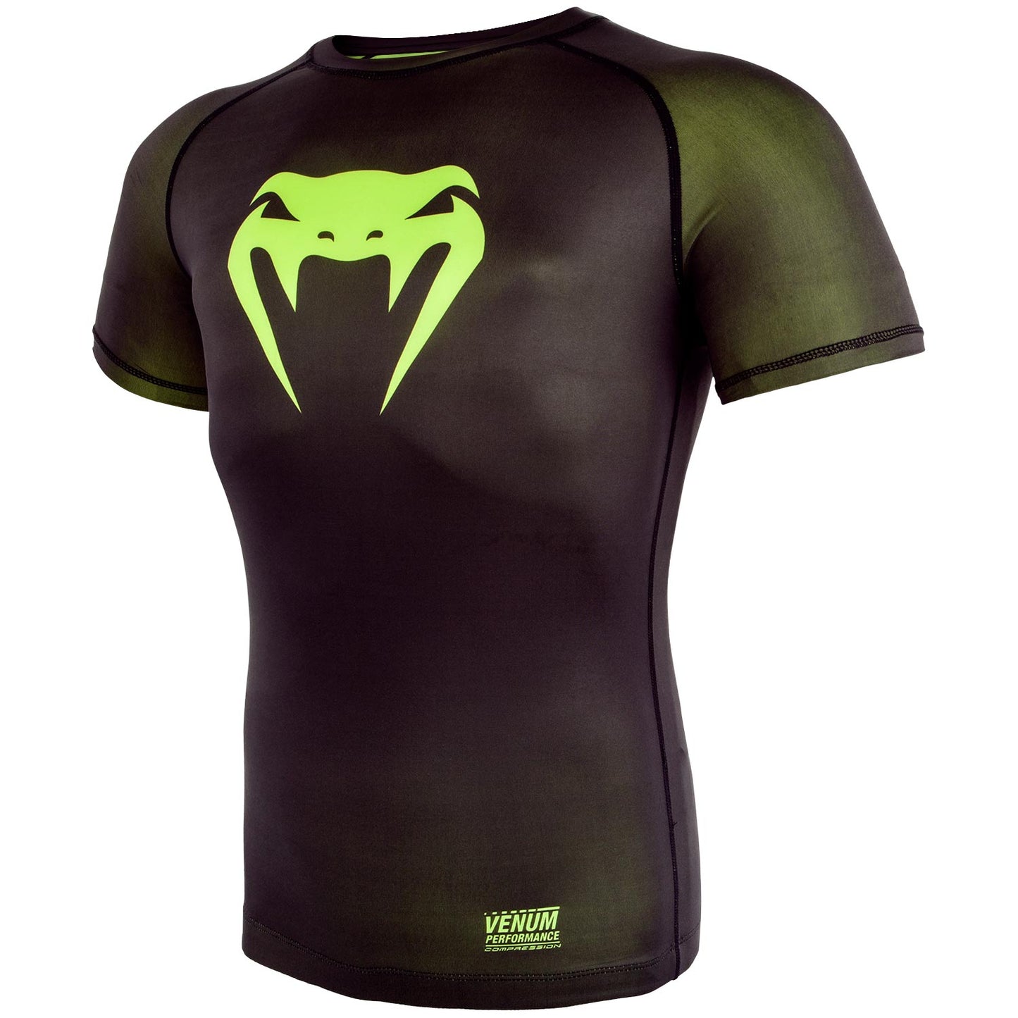 T-shirt a compressione Venum Contender 3.0 - Maniche Corte - Nero/Giallo neo