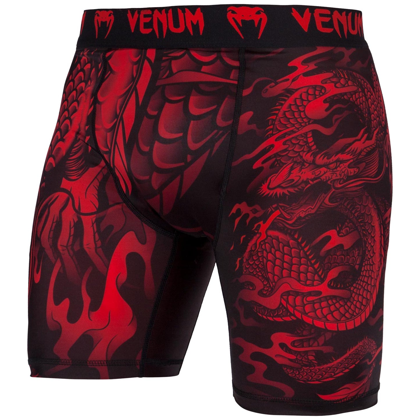 Pantaloncini a compressione Venum Dragon's Flight - Nero/Rosso