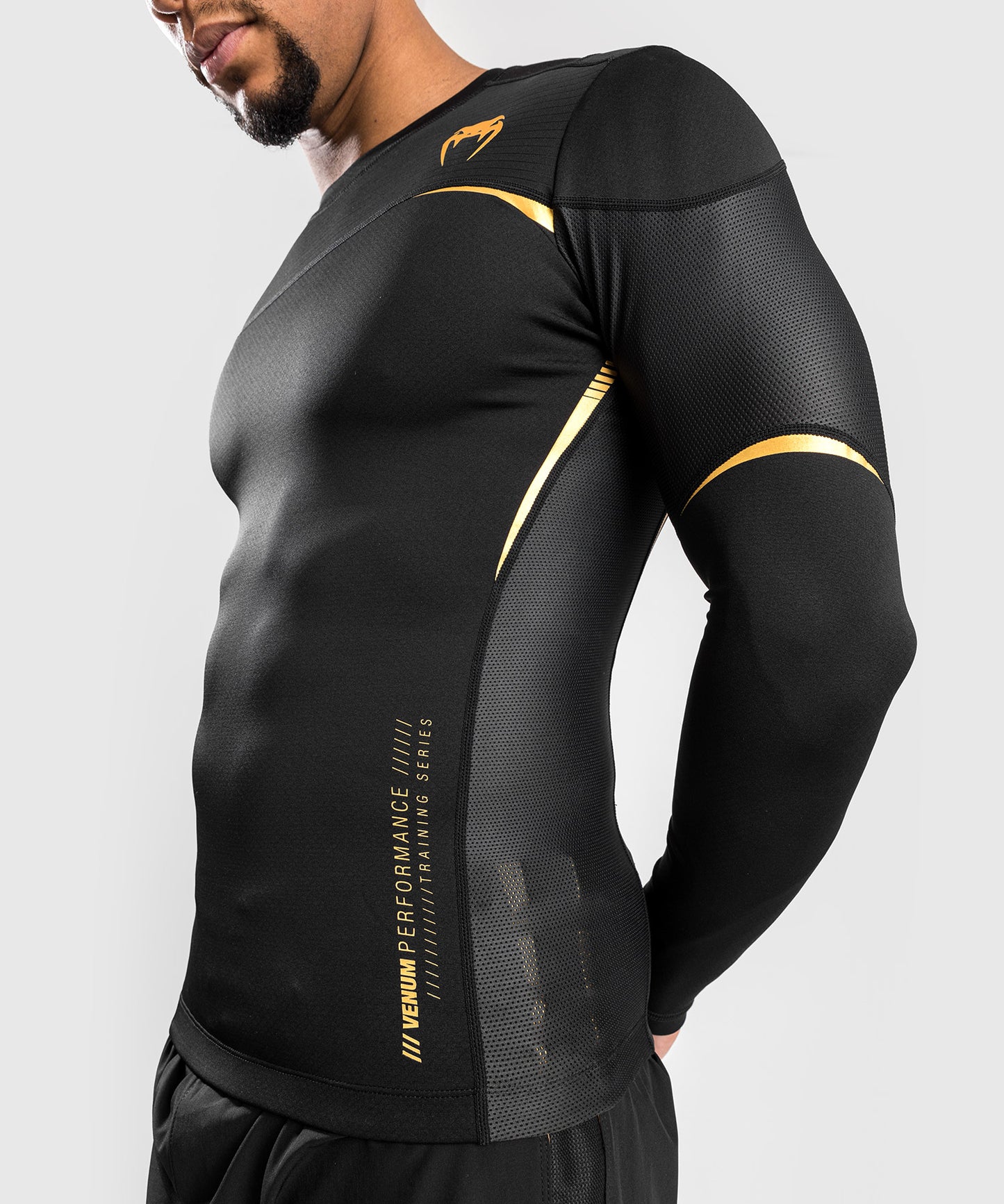 T-shirt a compressione Venum Tempest 2.0 (a manica lunga) - nero/oro