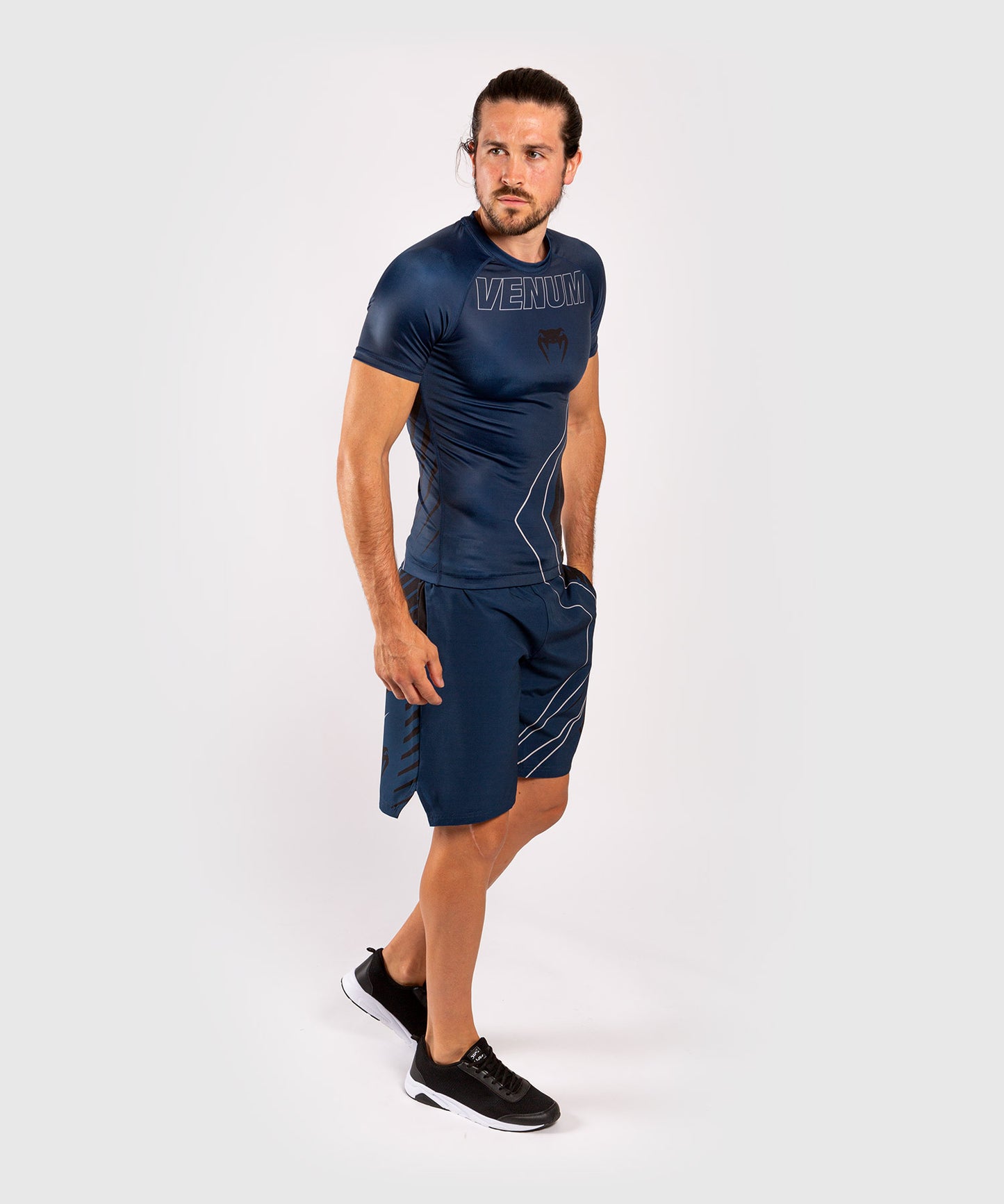 Rashguard Venum Contender 5.0 - maniche corte - Marina/Sabbia