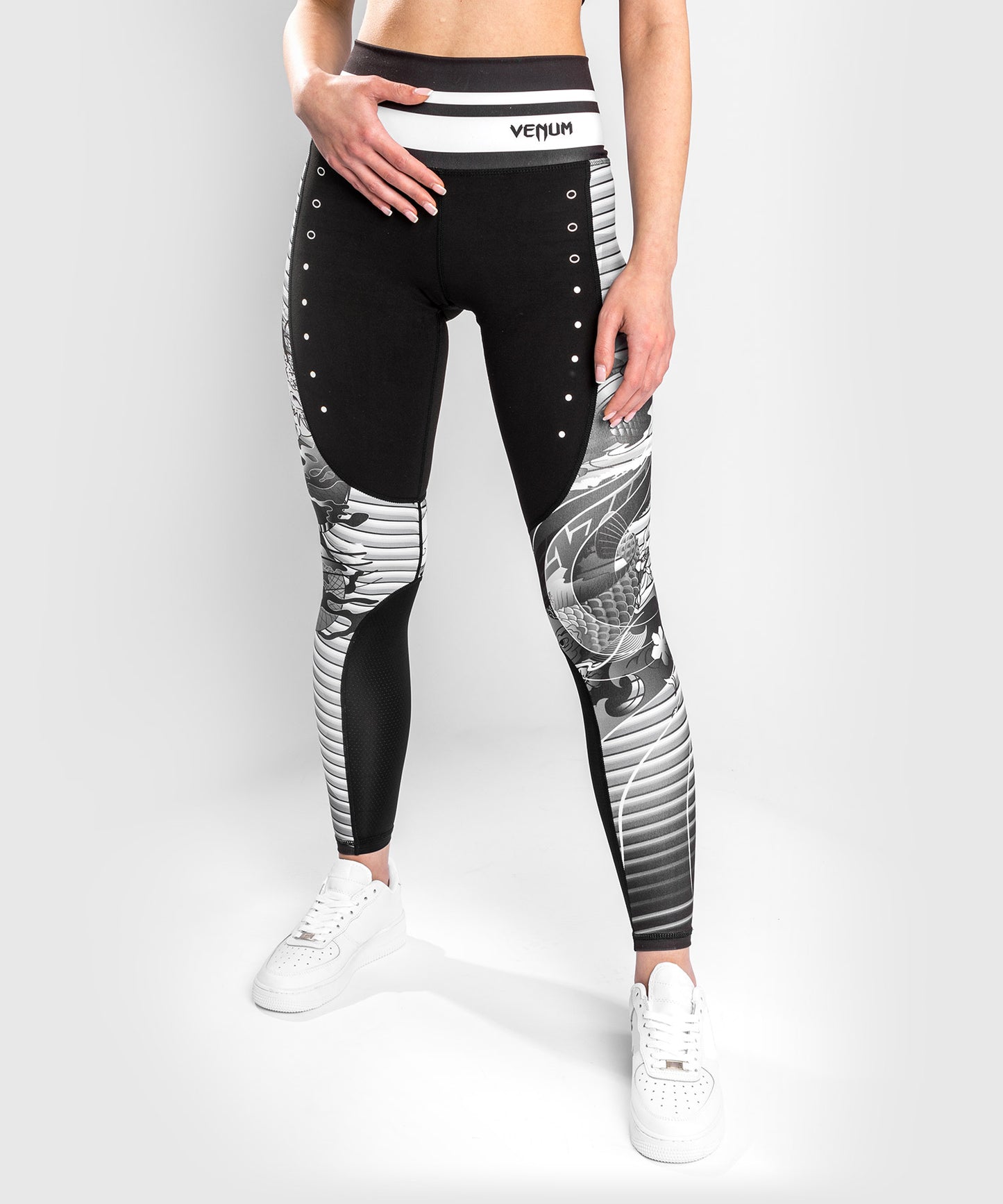 Legging Venum YK21 - Nero/Bianco