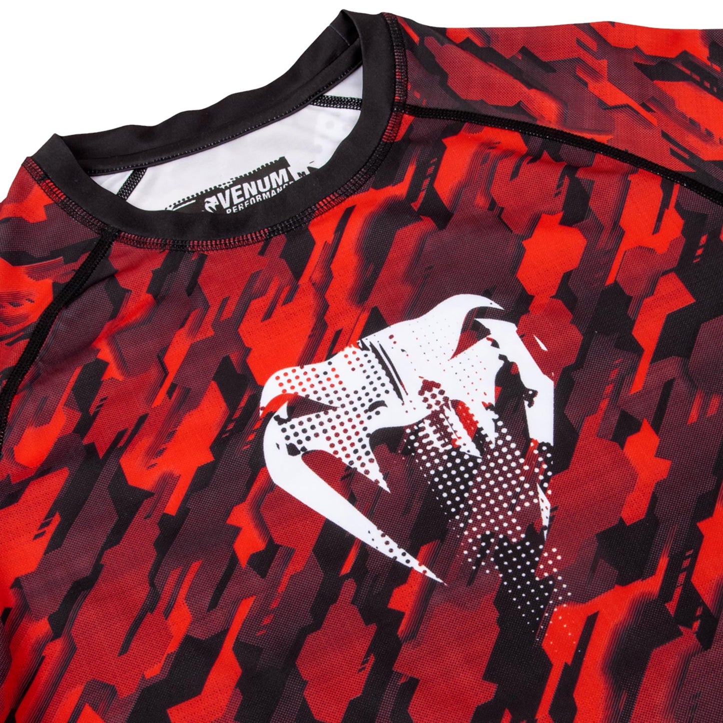 Rashguard Venum Tecmo - Maniche lunghe - Rosso Camo